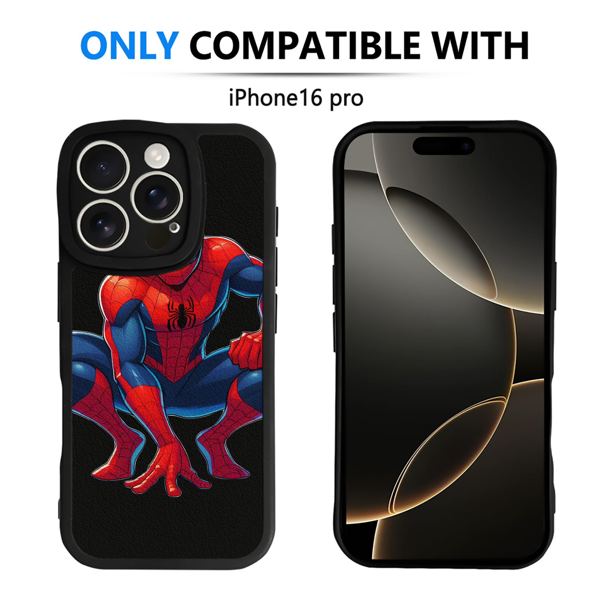 Spider Man スパイダーマン 【iPhone 16シリーズ対応】シリコンスマホケース（レザー調） 材質：シリコン